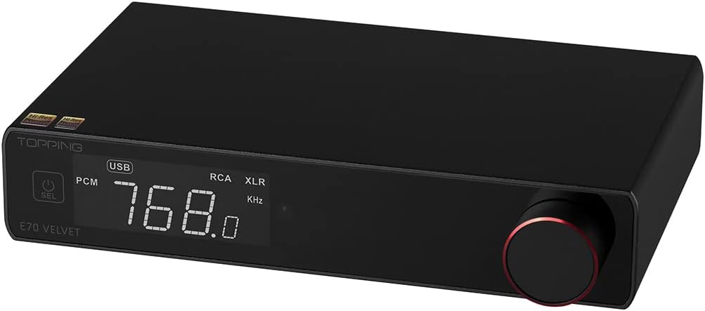 DAC Topping E70 Velvet Con AK4499EX - Convertitore Audio USB/Bluetooth, Hi-Fi Per Home Theater