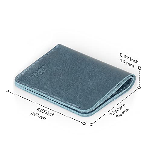 Genuine Leather Ultra Slim Bifold Card and Cash Wallet - Unisex2