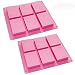 HOSL 6-cavity Plain Basic Rectangle Silicone Mould for Homemade Craft Soap Mold, cake mold, Ice cube tray