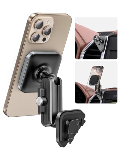 APPS2Car Magnetic Vent Mount for Ford F-150 (20152020) Super Duty (20172021) & 2022 (XL & XLT) Expedition (20182021) Compatible with iPhone 12-17 Series & MagSafe Case Metal Socket Arm