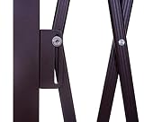 Absperrgitter HWC-B34AM, Scherengitter Rankhilfe Tierschutzgitter ausziehbar, Alu braun - Höhe 103cm, Breite 27-207cm
