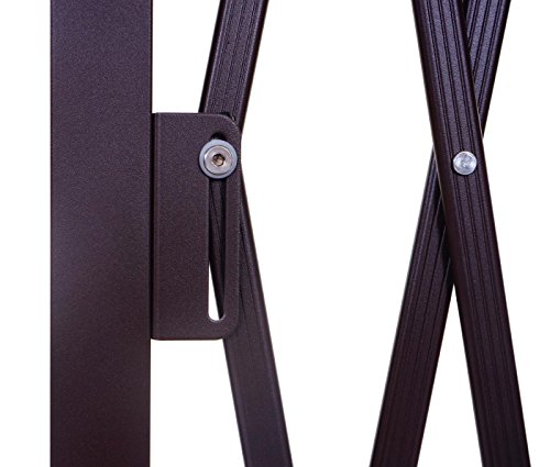 Absperrgitter HWC-B34AM, Scherengitter Rankhilfe Tierschutzgitter ausziehbar, Alu braun - Höhe 103cm, Breite 27-207cm