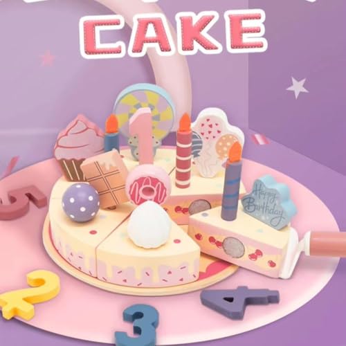 Image of Kitchen Toy Set with Kitchen Playset -Interactive Role Play Toys for Girls and Boys (Birthday Cake)