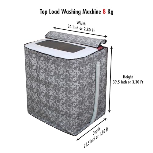 Image of DREAM CARE Waterproof & Dustproof Washing Machine Cover Top Load & Semi Automatic Suitable for 8 kg, 8.2 kg, 8.5 kg (89 x 99 x 55 cms)