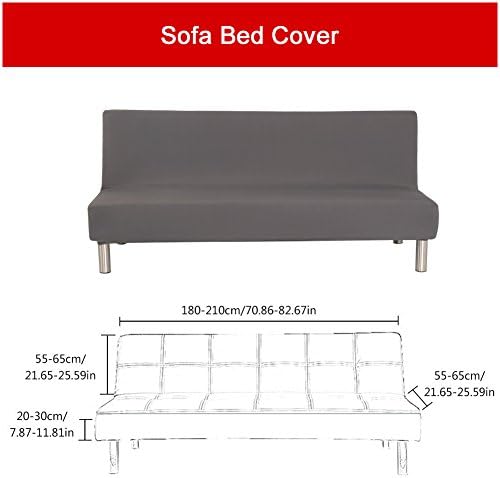 Armless Sofa Bed Cover Vintage Floral Printing Couch Sofa Slipcover Polyester Stretch Futon Cover 3 Seater Couch Sofa Cover fits Folding Sofa Bed without Armrests 80" x 50" in (Style G)