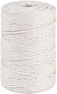 tenn well 2mm Thick Butchers String, 3Ply 100m Strong Cotton Kitchen Twine Food Safe Oven Cooking String for Meat Tying, Chicken Roasting and Sausage Making (Beige)