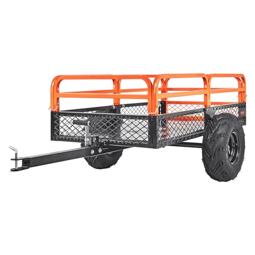 XXParts Dump Trailer Tow Behind Dump Cart 1500 lbs 15 Cu. Ft. Steel Construction, Replacement for VEVOR OEM, Black