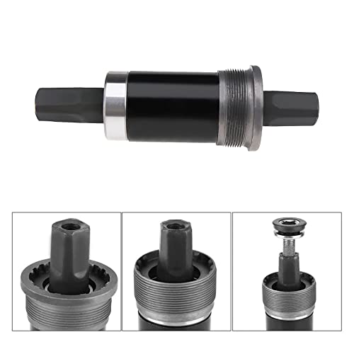 Mountain Bike Square Cartridge Taper Bottom Bracket 68X120Mm Bicycle Axle Sealed Black Mountain Bike Square Hole Axis Bike Parts With Waterproof Screws #TOP1