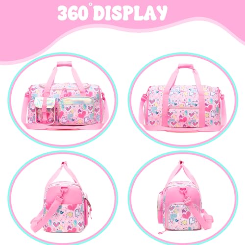 Duffle Bag for Kids Travel Bag for Girls Dance Bags for Kids Overnight Bags for Teen Girls with Shoe Compartment3