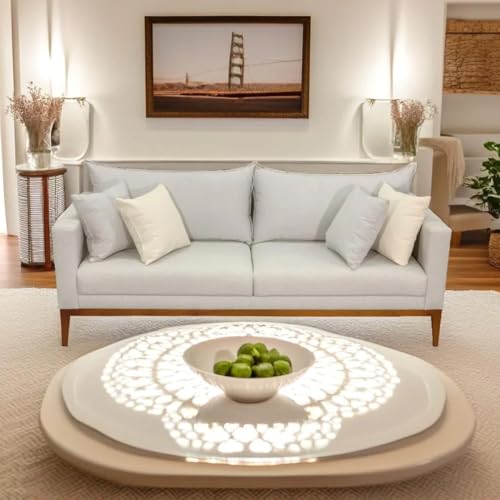 Sofá Living Fixo 2m Linho Cinza 3 Lugares Com 2 Almofadas Classic