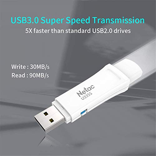 Netac 64Gb Usb Flash Drive 3.0 Usb Memory Stick Thumb Drive Jump Drive 64Gb, Abs Housing Body - U335S #TOP1