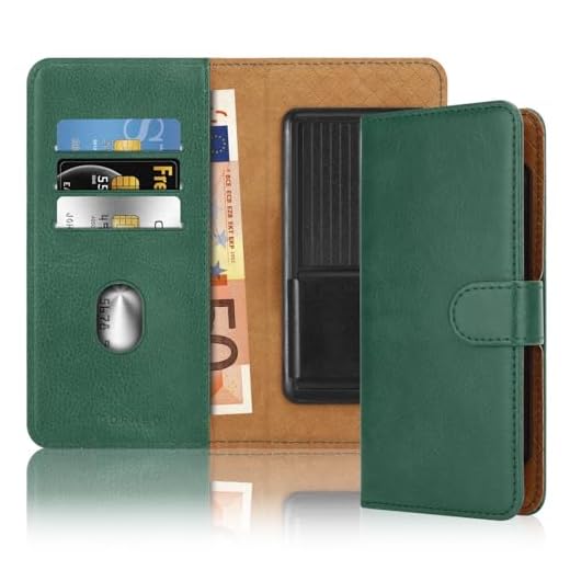 Cadorabo Klapphülle kompatibel mit Samsung Galaxy Grand DUOS/Grand NEO-Handyhülle mit Kartenfach, 360 Grad Schutzhülle zum klappen- Flip Case Book Cover PU Leder Handytasche klappbar ARMEEGRÜN