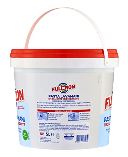 Fulcron 8208 Pasta Lavamani 5 L, Pasta Lavamani Igienizzante E Emolliente, Potere Pulente E Sgrassante, Ideale Anche Per Eliminare Lo Sporco Difficile, Uso Industriale, Bianco - 2
