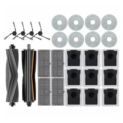 Kompatybilny z Dreame L40 ultra / X40 Ultra, workami na kurz, głównymi szczotkami bocznymi, ściereczkami, filtrami HEPA, częściami zamiennymi (czarny)