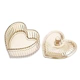 Holibanna Boîte Forme De Cœur Bocal Verre Transparent Boîte De Rangement pour Bijoux Et...