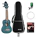 Ortega Keiki K1-BL Sopranino Ukulele Set - Korpus: Okoume - Griffbrett & Steg: Walnuss - Set inkl. Gigbag, Clip-Tuner, Saitensatz & Ukulelenschule - Ocean Blue