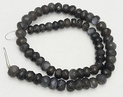 Pierre de lune grise en perles rondelles pour créer votre propre collier bohème chic