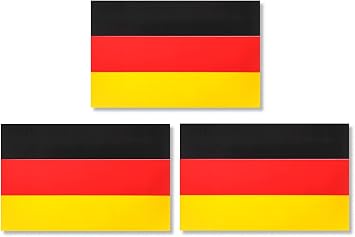 JBCD Germany German Flag Magnet Decal - for Car Truck or SUV, 3 Pack, 3x5 Inches