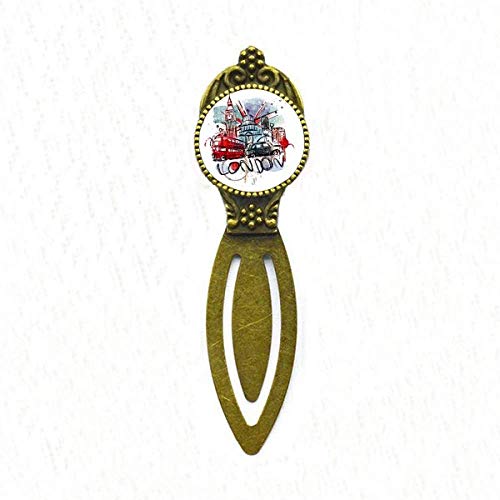 Marque-page Big Ben style aquarelle, cadeau rétro idéal