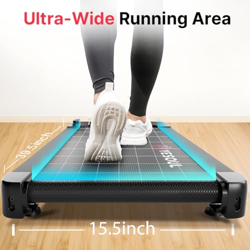 Image of Yesoul Walking Pad Treadmill with 10% Auto Incline, Under Desk Treadmill for Home Walking, Hiking & Running, 300lbs Capacity, Remote & LED Display