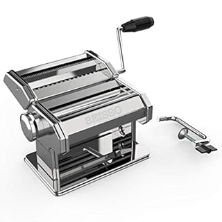 SEISSO 製麺機 パスタマシン 水洗える分離式製麺機 家庭用 手回し版 簡単に麺を作る 2種カッター 2MM細麺/4MM太麺 食品級ステンレス製 衛生的 家庭/業務兼用 お手入れ簡単 料理道具 日欧米認証済み