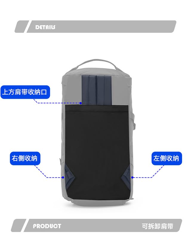 Fashionable sports swimming and fitness bag with dry and wet separation and independent shoe compartment backpack (blue)3