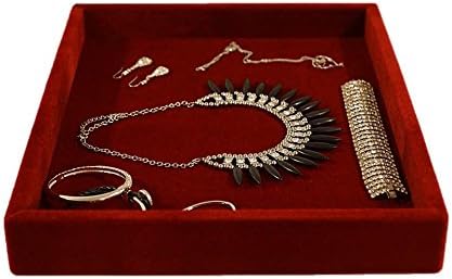 Jewelry Organizer, Wood and Velvet Tray Organizer for Jewels, Rings, Necklaces, Bracelets, Protects Jewelry, Drawer Insertable, Stackable, Light and Durable, made In USA