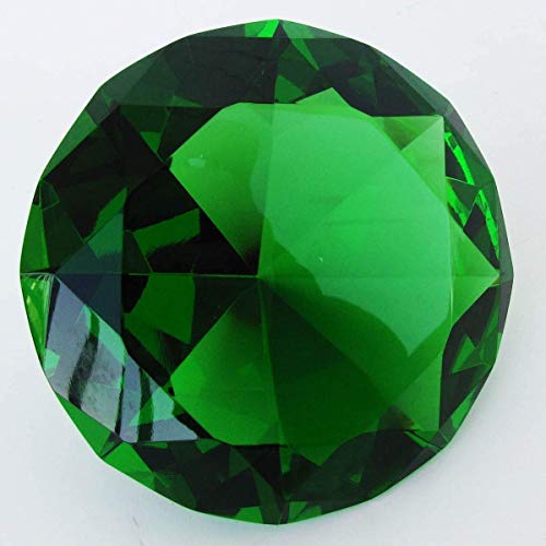 Gemme en cristal vert A1, un presse-papier diamant d'exception