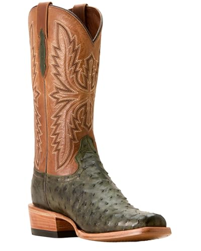 ARIAT Men's Futurity Relentless Exotic Ostrich Western Boot Square Toe - 10053827 12 D(M) US