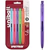 uniball Spectrum Retractable Gel Pens, Medium Point (0.7mm), Assorted Ink, 5 Pack