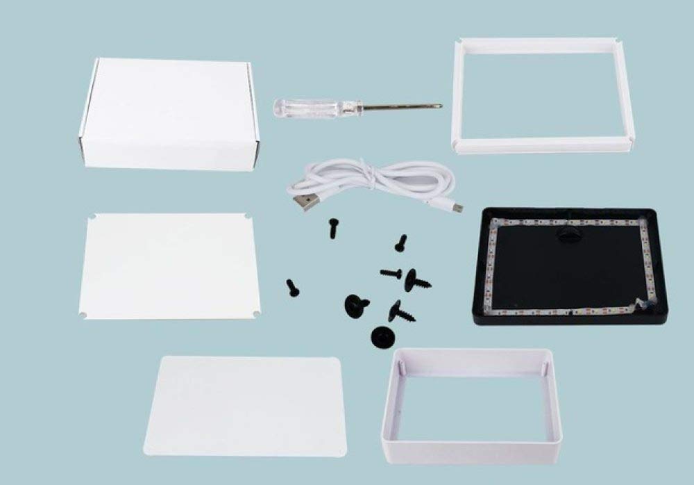 Cadre en plastique pour boîte à lumière rectangle shadow box DIY