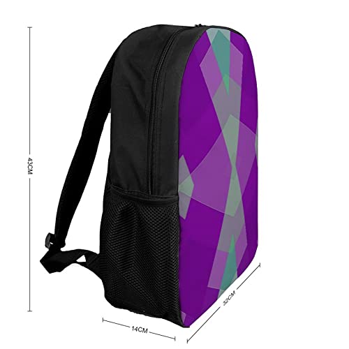 Sac à dos d'école imprimé 3D géométrique original de 17" - 2
