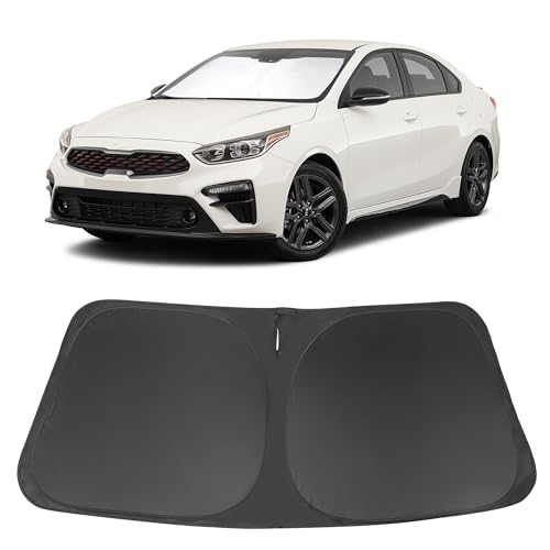 Image of Windshield Sun Shade Custom Fit for 2019-2023 2024 2025 Kia Forte Accessories Foldable Sunshade Sun Blocker Protect Car from Sun Rays & Heat Damage Keep Car Cooler