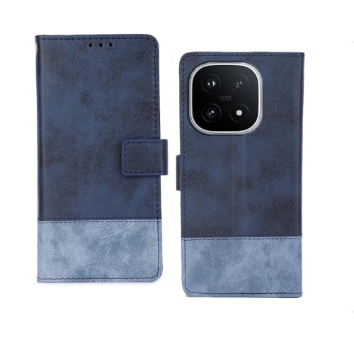 Image of amazon basics iQOO 15 5G Flip Cover | Card Pockets Wallet & Stand | Flip Cover for iQOO 15 5G (Double Blue)