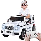 Actionbikes Motors Kinder Elektroauto Mercedes AMG G63 | 2,4 Ghz Fernbedienung   Lizenziert   Kinderauto elektrisch   Elektrofahrzeuge   Spielzeugauto   Elektro Auto für Kinder ab 3 Jahre (Weiß)