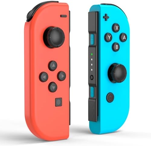 Switch Controller for Switch, Replacement Switch Controllers Left and Right Wireless Switch Controllers Support Sports Dual Vibration/Wake-up/Motion Control