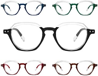 Yogo Vision Reading Glasses For Men & Women– 5-Piece Comfortable Spring Hinge Reading