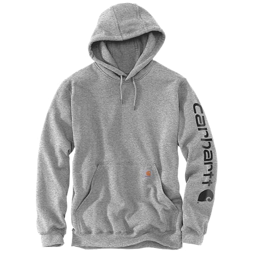 Carhartt Men's Iconic K288 Logo Sweatshirt, Heather Gray/Black, 4X-Large - Thumbnail 2