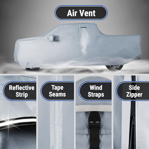 Image of iCarCover Fits 2005-2025 Toyota Tacoma Double Cab, 6.1 ft. Regular Bed Truck Cover Automobiles Form-Fit Padded Full Exterior Waterproof Automobiles Protection Covers