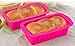 Tosnail 4 Pack Silicone Bread Loaf Pan, 8 x 4 Inches Silicone Baking Molds for Baking Banana Bread, Sandwich Bread, Small Loaf and Meatloaf