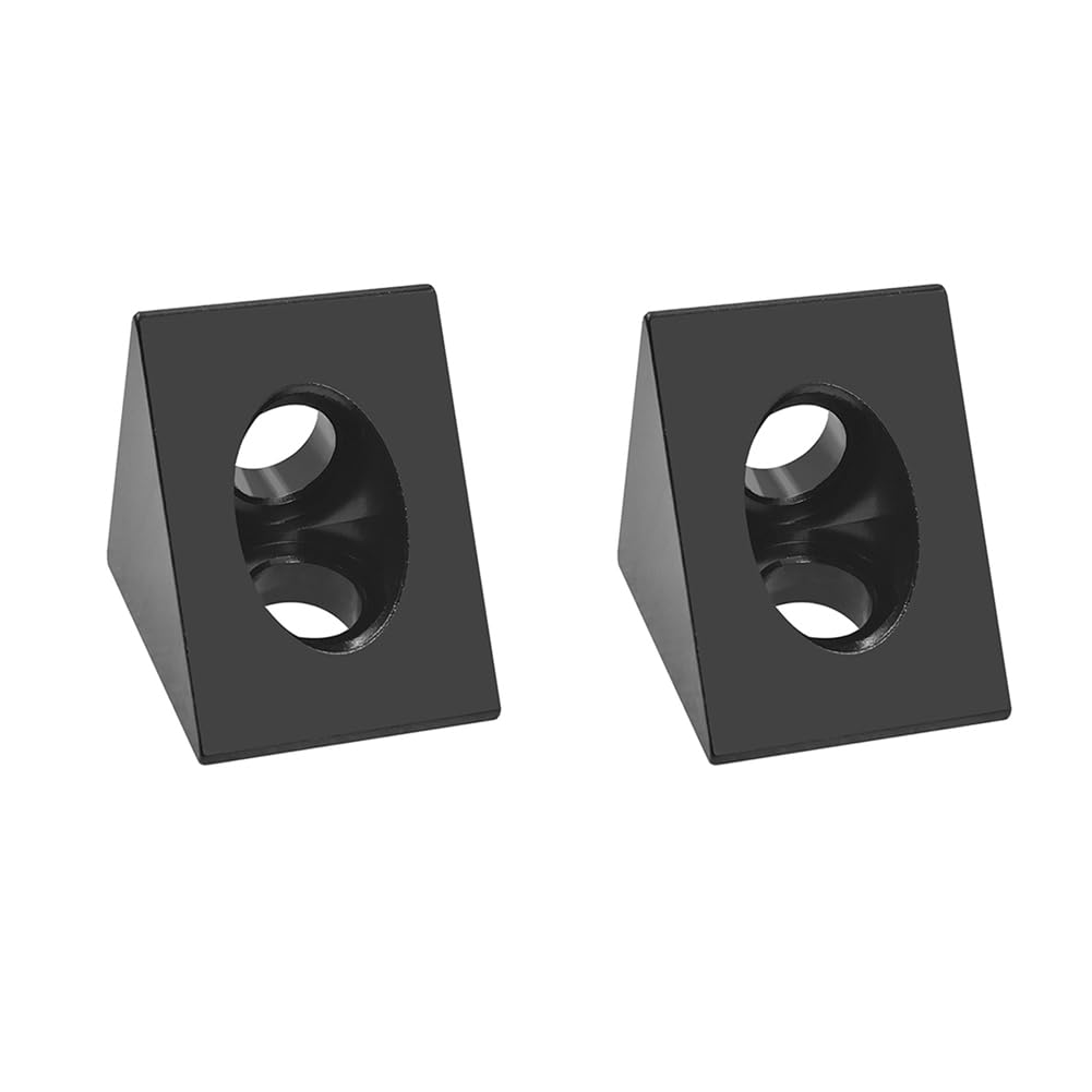 Littimoon 90 Degree Angle Bracket Connector for CNC & 3D Printer DIY V-Slot Black Corner for 2020 Aluminum Profile 2Pcs