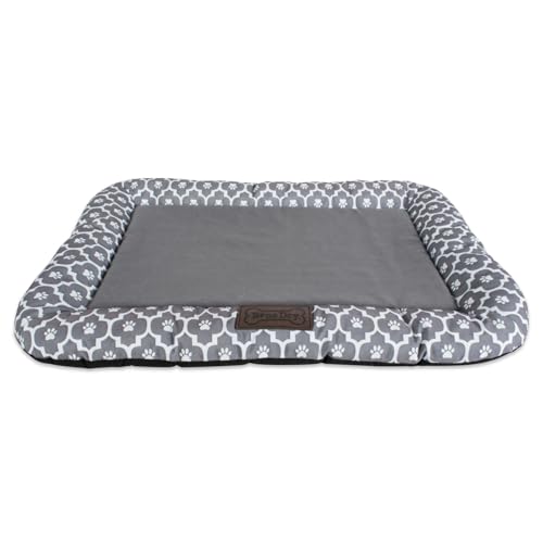 DII Bone Dry Coussin de cage, tissu Oxford durable, lavable à la machine, gris, moyen