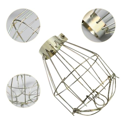 Image of Vintage Light Cage Lamp Bulb .51 Inch Metal Industrial Hanging Lantern Cover Protective Cage Light Covers for Home Bar Decor