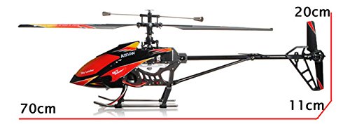 Red and Black Cool Wltoys V913 Large Alloy 70cm 2.4G 4CH RC Remote Control Helicopter with Gyro - Thumbnail 6