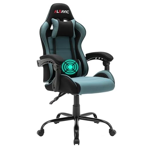 ALEAVIC Gaming Chair, Gamer Chair High Back Ergonomic Adjustable, Racing Style Fabric Gaming Chair for Adults, Computer Gaming Chair with Headrest and Lumbar Support