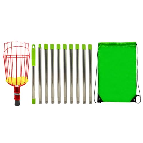 cueilleur de fruits - Poteau télescopique de cueillette de fruits de haute altitude | Pelle à fruits légère avec portable pour cueillette d'oranges avec poignée télescopique, c