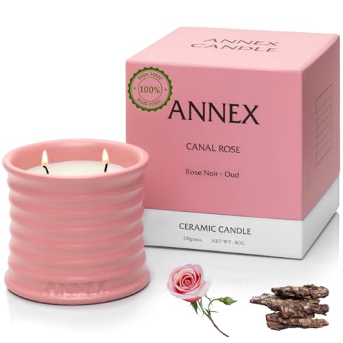 Scented Luxury Candles in Handmade Ceramic Jars, Soy Wax |