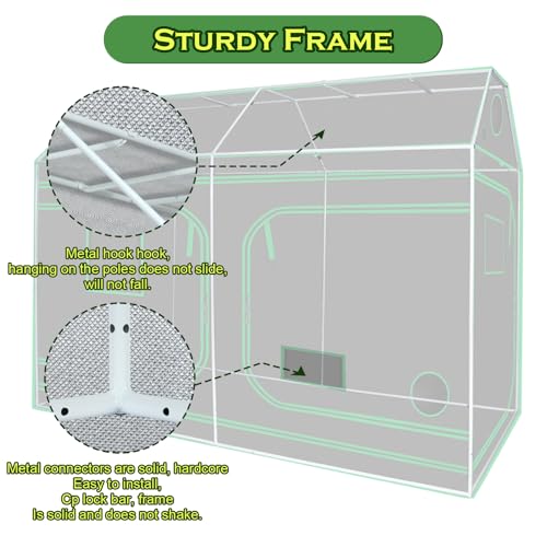 Image of 96 inchx48 inchx72 inch Roof Cube Grow Tent Plant Grow Tent