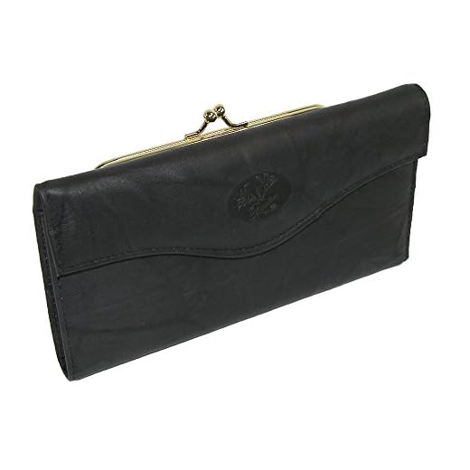 Buxton Heiress Organizer Clutch, Black, One Size