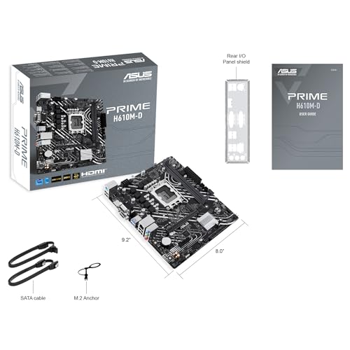PRIME H610M-D Scheda Madre mATX Intel H610 (LGA 1700), DDR5, PCIe 4.0, slot M.2, Realtek 1 Gb Ethernet, HDMI, VGA, USB 3.2 Gen 1, SATA 6 Gbps, Header RGB - Scheda madre - Immagine 7